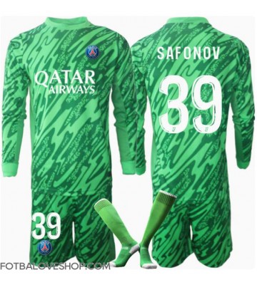 Paris Saint-Germain Matvei Safonov #39 Brankářské Dětské Domácí Dres 2024-25 Dlouhý Rukáv (+ trenýrky)